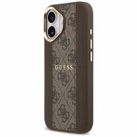 Guess dėklas telefonui iPhone 17 HC MAGSAFE PU W/ 4G PU STRIPE rudas
