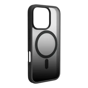 Puro gradiento MagSafe silikoninis dėklas iPhone 16 Pro Max telefonui – juodos spalvos