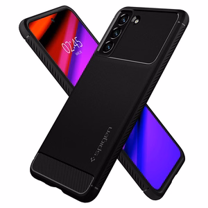 Spigen Rugged Armor dėklas telefonui Samsung Galaxy S21 FE - matinė juoda