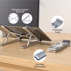 UNITEK OT155SL nešiojamojo kompiuterio stovas Sidabras