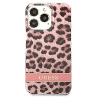 Guess GUHCP13LHSLEOP iPhone 13 Pro / 13 6.1" rožinis/rožinis kietas dėklas Leopardas