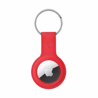 Crong Silicone dėklas with raktų pakabukas – apsauginis keychain dėklas Apple AirTag 1/2 (raudonas)