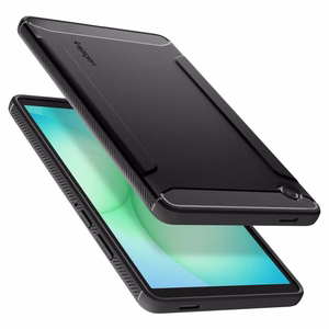 Spigen Rugged Armor deklas, skirtas Samsung Galaxy Tab A11 8.7 X133 / X135 - Juodas