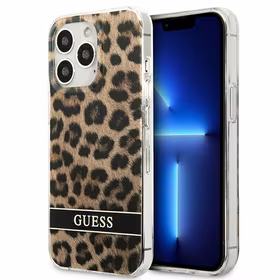 Guess GUHCP13LHSLEOW iPhone 13 Pro / 13 6.1" rudas/rudas kietas dėklas Leopardas