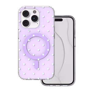 Bubble Dots Mag чехол для iPhone 14 Pro 6,1", фиолетовый