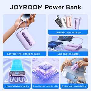 Išorinė baterija Joyroom „JR-L012 Plus Colorful“ Pink 20000mAh (22.5W)