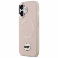 Karl Lagerfeld Choupette Pin Magnetinis dėklas telefonui iPhone 17 - rožinė