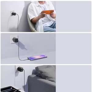 Joyroom JR-TG8 GaN 45W USB-C + USB-A sieninis įkroviklis – spalva: juoda