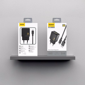Dudao A23TEU 2.4A GaN USB-A Wall Įkroviklis with USB-A - USB-C Laidas - Juodas