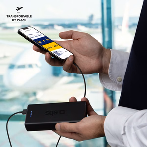 Išorinė baterija Puro Fast 20000 mAh 2x USB-A + 1x USB-C - juoda