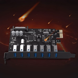 Orico PVU3 PCIe išplėtimo plokštė su 7 USB 3.0 jungtimis, skirta staliniams kompiuteriams – juoda