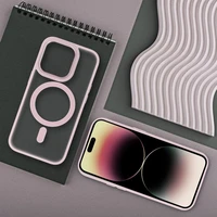 MATTE MAG COVER dėklas telefonui, suderinamas su MagSafe, IPHONE 16 Pro rožinė