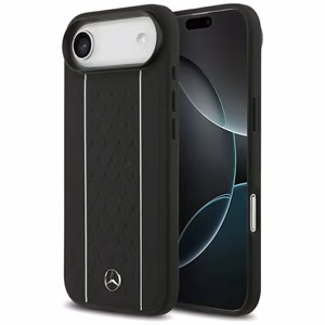Mercedes Leather Star Pattern Stripes MagSafe чехол для iPhone Air - чёрный