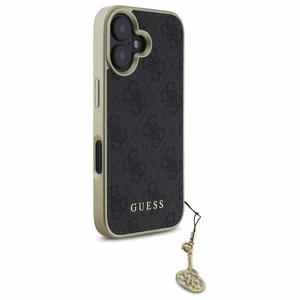Guess 4G Charms Kolekcijos dėklas iPhone 16 - juodas