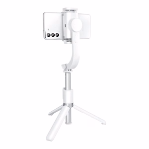 Selfie lazda (f) su belaidžiu nuotolinio valdymu tripodu su stabilizatoriumi GIMBAL SSTR-L08 - balta