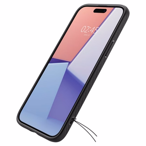 Spigen Liquid Air dėklas telefonui iPhone 15 - matinė juoda