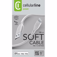 Cellularline Soft laidas - USB-A to Lightning laidas MFi certified 1.2 m (grey)