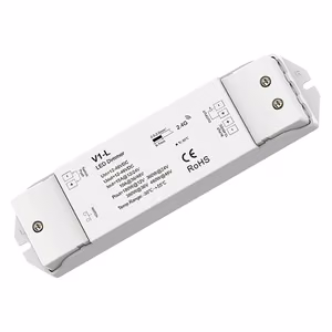 V1-L nuolatinės įtampos valdiklis 12-48V, 1x15A, Push-Dimm