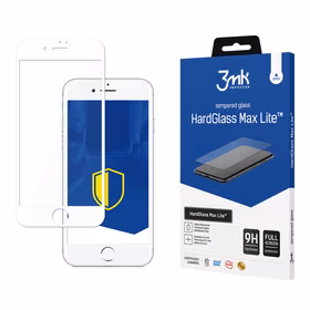 3mk HardGlass Max Lite balta grūdinto stiklo apsauga, skirta iPhone 7 / 8