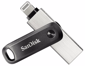 SanDisk iXpand USB atmintinė 64 GB USB Type-A / Lightning 3.2 Gen 2 juoda, sidabrinė