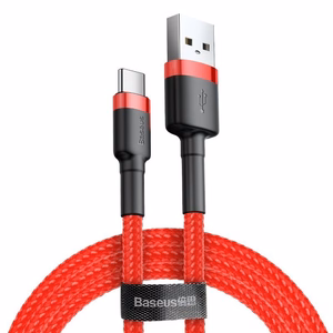 USB-C kabelis Baseus Cafule 2A 2 m (raudonas)