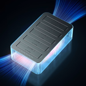 "Orico 6656C3-C" 5 lizdų prijungimo stotelė su neprisijungusio klonavimo funkcija 2,5"/3,5" SATA HDD/SSD - pilka