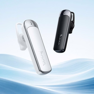 Hoco E201 belaidė monofoninė ausinė su mikrofonu, ENC, Bluetooth 6.0, 130 mAh, balta