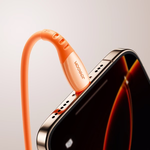 Joyroom S-A59 Vibrant Series 3A USB-A - Lightning laidas 1.2m - oranžinis