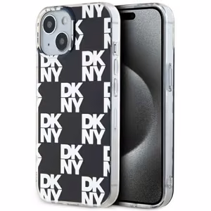 DKNY IML languotas mono raštas dėklas telefonui iPhone 15 / 14 / 13 - juodas