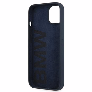 BMW Silicone Signature dėklas telefonui iPhone 13 mini - tamsiai mėlynas