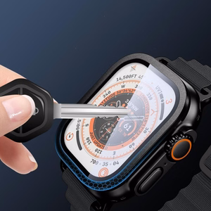 Tech-Protect grūdintas stiklas 2 vnt. Apple Watch Ultra 49mm sidabrinis ir juodas