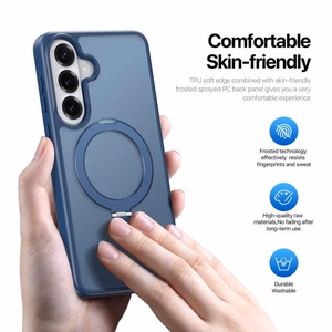 Dėklas Dux Ducis Yind Magnetic Stand Samsung S942 S26 tamsiai mėlynas