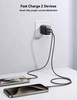 Įkroviklis Joyroom (JR-TCF13) (1xUSB-C; 1xUSB; 3A 25W) juodas