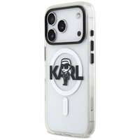 Karl Lagerfeld IML Karl Eskizas Logotipas Magnetinis dėklas telefonui iPhone 17 Pro - skaidrus