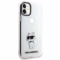 Karl Lagerfeld Ikonik Choupette Dėklas iPhone 11 / Xr - Permatomas