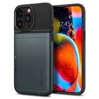 Spigen Slim Armor CS dėklas telefonui iPhone 15 Pro Max - tamsiai žalias