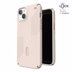 Speck Presidio2 Grip ClickLock & Magsafe - iPhone 15 Plus / iPhone 14 Plus dėklas (Bleached Bone / Heirloom auksinis / Hazel rudas)