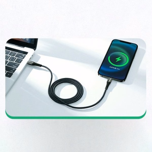 USB laidas Joryoom S-1224K2 juodas Type-C / Lightning 120cm (iki 20W)