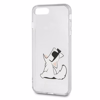 Karl Lagerfeld Choupette Fun dėklas telefonui iPhone 7 / 8 Plus - permatomas