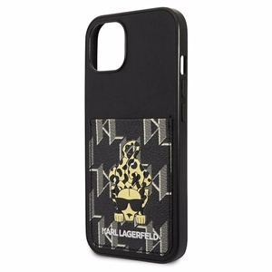 Чехол Karl Lagerfeld Karlimals Cardslot для iPhone 13 — чёрный