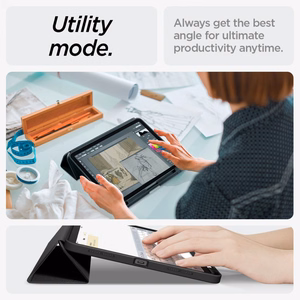 Spigen Urban Fit dėklas planšetinio kompiuterio iPad Air 10.9'' 4/5 2020-2022 / 11.6'' 2024 - juodas (m)