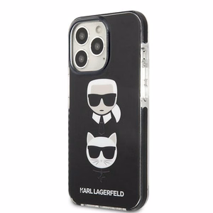 Karl Lagerfeld Karl&Choupette Head dėklas iPhone 13 Pro Max - juodas