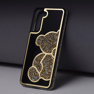 TEDDY BEAR dėklas telefonui SAMSUNG A54 auksinis