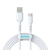 BWOO Kabelis USB - USB-C 1m 3A baltas BO-X172C