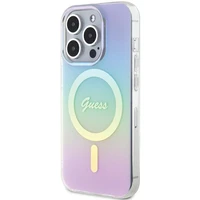 Guess GUHMP15XHITSU iPhone 15 Pro Max 6.7" violetinė/violetinė kietas dėklas IML Iridescent Magnetinis