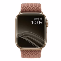 UNIQ dirželis Aspen Apple Watch 44/42/45 mm Series 1/2/3/4/5/6/7/8/9/SE/SE2 pintas rožinis/grapefruit rožinis