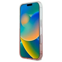 Guess IML Blizgantis gradientas Magnetinis dėklas telefonui iPhone 16 Plus - rožinis