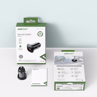 Automobilinis įkroviklis Acefast B1 Mini 38W USB-C+USB-A juodas