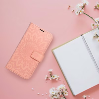 MEZZO knygos dėklas IPHONE 16 Pro Max mandala persikų pūkas