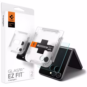 Spigen Glas.TR EZ Fit HD Grūdintas stiklas 2 rinkinys Samsung Galaxy Z Flip 7 - skaidrus